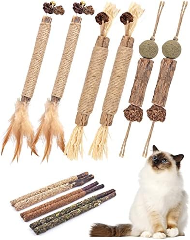 TINDTOP Catnip Chew Toys for Cats, 12 Pack Natural Silvervine Sticks by TINDTOP