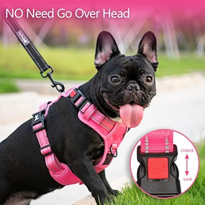 PoyPet No Pull Dog Harness, Reflective Vest with 2 Leash Clips & Handle - Image 2