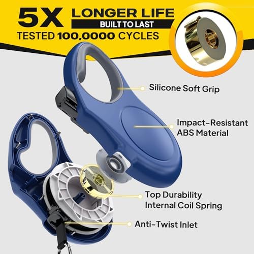 Fida Retractable Dog Leash, 16 ft Dog Walking Leash for Large Dogs up to 110lbs, Tangle Free,Navy Blue - Image 4