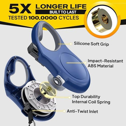 Fida Retractable Dog Leash, 16 ft Dog Walking Leash for Large Dogs up to 110lbs, Tangle Free,Navy Blue - Image 4