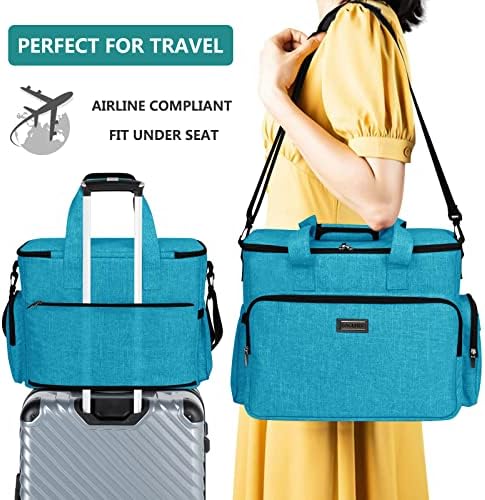 BAGLHER Dog Travel Bag, Pet Travel Bag (ALL Pet Travel Supplies), With 2 Pet Food Containers and 2 Collapsible Silicone Bowls; Essential Kits for Pet Travel Sky Blue - Image 6