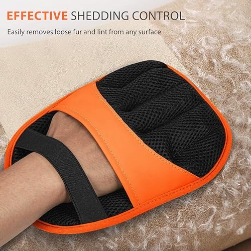 Pet Grooming Glove Set for Dogs & Cats - Professional Pet Hair Removal Glove with Free Nail Clippers and Silicone Finger Toothbrush - Image 3