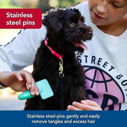 Coastal Pet Li'l Pals Dog Slicker Brush with Coated Tips - Dog Grooming Brush for Small Breeds & Puppies - One Size (3.25” x 7.25”) - Image 3
