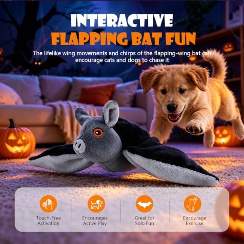 Flying Bat for Dogs, Interactive Flap Wing Bat, Realistic Bat Flight - Image 2