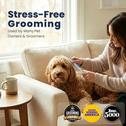 Metal Comb for Dogs, Dog Grooming Detangler Combs For Matted Hair, 2 Pack - Image 5
