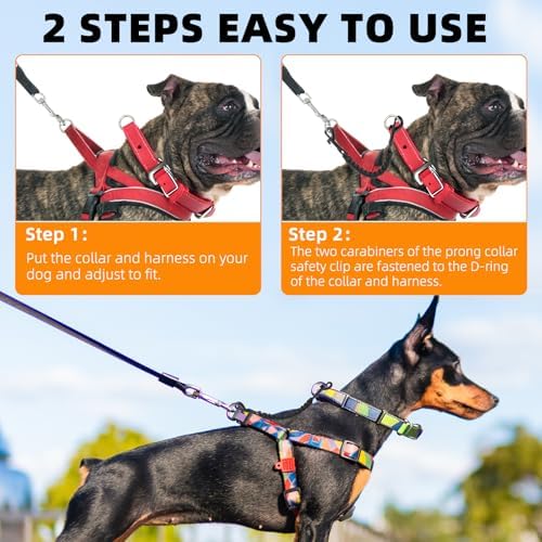 YUEPET 2 Pack Dog Collar Safety Clips, Handwoven Double-Ended Backup Clips - Image 5