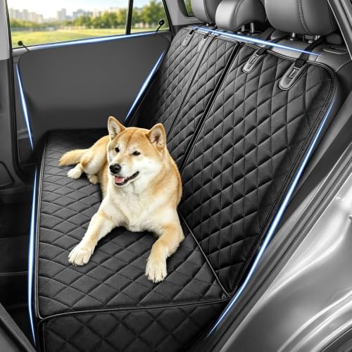 Dog Car Seat Cover for Back Seat with Side Flaps and Door Protector by YYSSNM