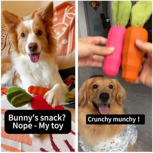 MewaJump Dog Chew Toys for Aggressive Chewers, Rubber Squeaky Dog Toys - Image 4