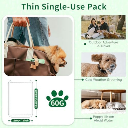 GLADFRESIT Pet Grooming Glove Wipes for Dogs & Cats, 60g, 6 Pcs - Image 6