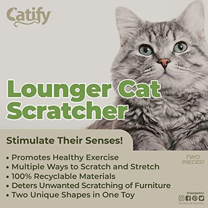 Best Pet Supplies Catify Corrugated Cardboard Cat Scratcher - Lounger I - Image 5