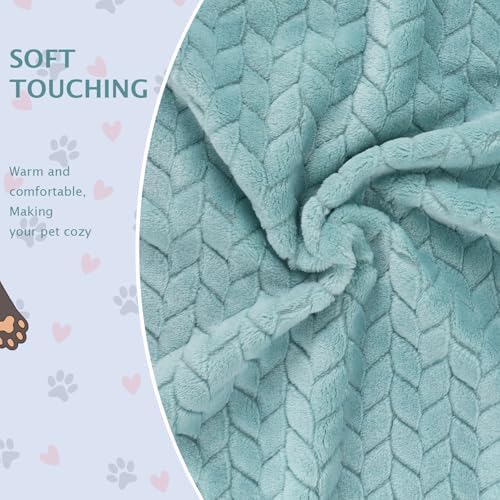 BVAGSS 6 Pack Small Dog Blanket, Super Soft Warm Pet Cover Blankets, Wheat Ears Print Puppy Fleece Flannel Blanket for Small Medium Dogs and Cats MW003 - Image 4