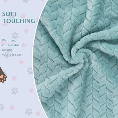 BVAGSS 6 Pack Small Dog Blanket, Super Soft Warm Pet Cover Blankets, Wheat Ears Print Puppy Fleece Flannel Blanket for Small Medium Dogs and Cats MW003 - Image 4