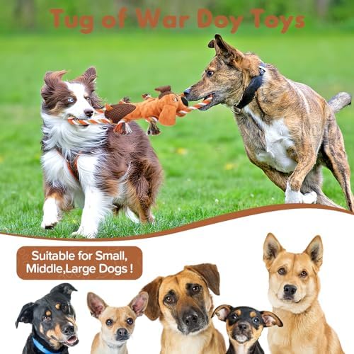 Dog Squeaky Toys for Puppies & Small Dogs - Bubble Plush Cuddle Buddy with Sliding Rope for Teething & Anxiety Relief, Interactive Tug Toy for Gentle Chewers (Chihuahua, Yorkie, Corgi, Poodle) - Image 6