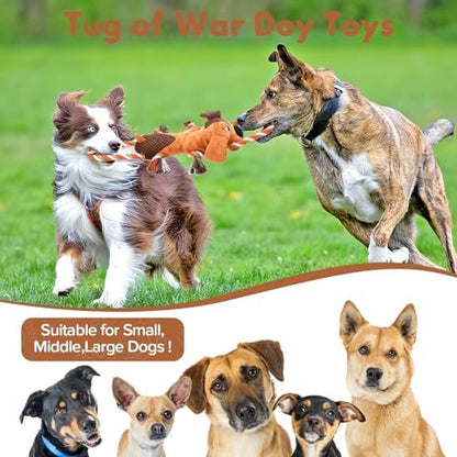 Dog Squeaky Toys for Puppies & Small Dogs - Bubble Plush Cuddle Buddy with Sliding Rope for Teething & Anxiety Relief, Interactive Tug Toy for Gentle Chewers (Chihuahua, Yorkie, Corgi, Poodle) - Image 6