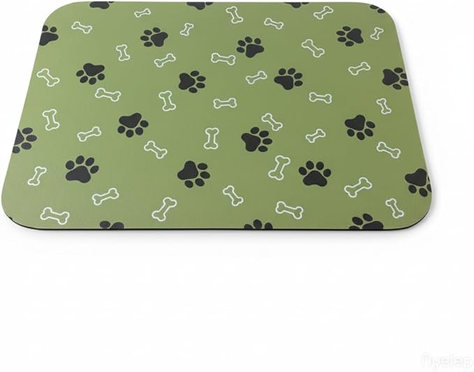 Pet Cat Dog Food Mat Non Slip Mat for Dog Water Bowl Mat Quick Dry Absorbent Cat Feeding Mat, 24 * 16.9 in, Green