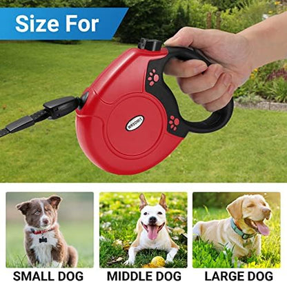 360°No Tangle 26 Ft Retractable Dog Leash for Dogs up to 99lbs - Image 6