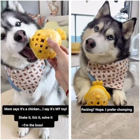 MewaJump Dog Toy Treat Food Dispenser Puzzle Rubber Chew Toys Stuffed Ball - Image 3
