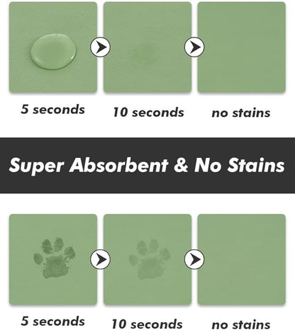 Absorbent Dog Food Mat-Dog Mat for Food and Water Bowl, Quick Dry Pet Food Mat, No Stains Cat Feeding mat, Cat Accessories Pet Supplies Mat for Messy Drinkers
