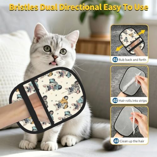 French Bulldog Motorcycle Sunglasses Pet Hair Removal Glove For Cats Dogs - Image 7