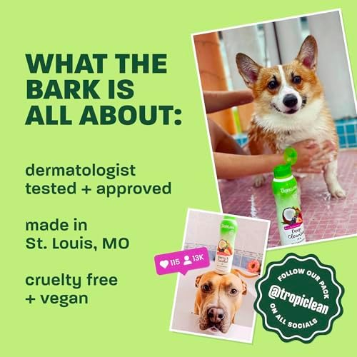 TropiClean Deodorizing Dog Shampoo, Berry & Coconut Scent, 20oz - Image 5