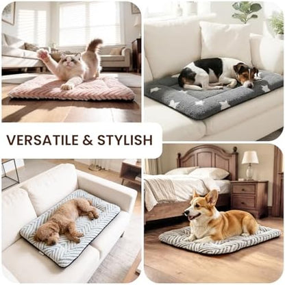 Mora Pets Cat Beds for Indoor Cats Washable Cat Mat Bed Flat Dog Crate Pad - Image 6