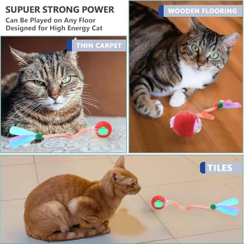 Speed 2.0 Tail Interactive Cat Toys for Indoor Cats, Moving Cat Toy - Image 2