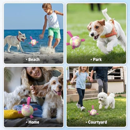 QDAN Dog Soccer Ball with Straps, Small Puppy Durable Dog Toys, 5 Inch - Image 5