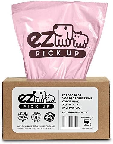 1000 Pet Waste Disposal Dog Poop Bags EZ Pick Up Bag by EZPickUpDogWasteBags