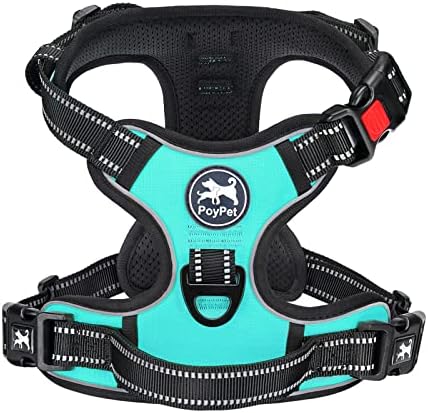 PoyPet No Pull Dog Harness Medium with Front Clip & Neck Release Buckle by PoyPet