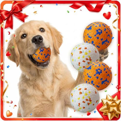 Dog Ball Toys Dog Tennis Ball for Aggressive Chewers Indestructible Bouncy Lightweight Water Toy Fetch Ball for Large Medium and Small Dog - Image 2