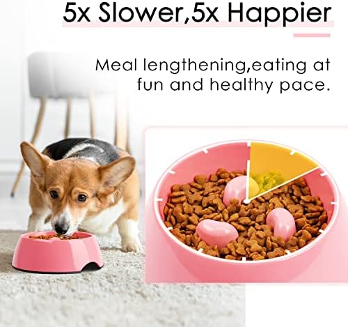 Super Design Slow Feeder Dog Bowl, 1.5 Cup, Nonslip, Heat-Resistant, Suitable for Medium to Large Dogs - Image 2