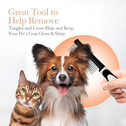 Fuller Brush Single-Sided Pet Comb - 25 Rust-Resistant Stainless Steel Pins - Ergonomic Rubberized Easy Grip Handle - Remove Tangles, Mats & Reduce Loose Hair - Tool for Grooming Dogs & Cats - Image 4