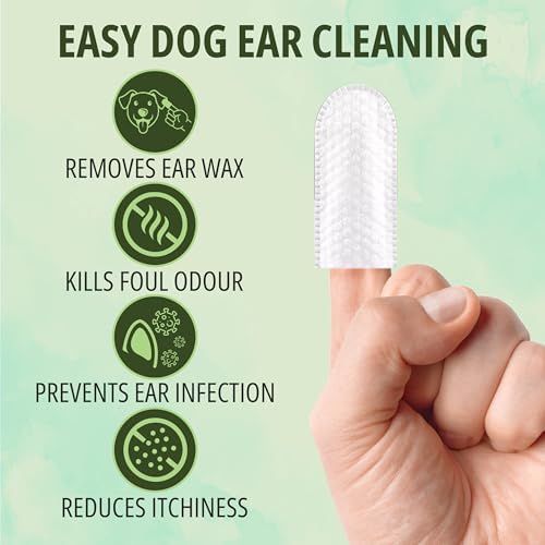 NOVEHA 50PCs Dog Ear Wipes Finger Glove Fit | Easy Ear Cleaning for Dogs & Puppies, Cats & Kittens | Gentle Pet Ear Cleaner Finger Wipes for Puppy, Kitten & More | Cat & Dog Ear Wash | Pet Supplies - Image 2