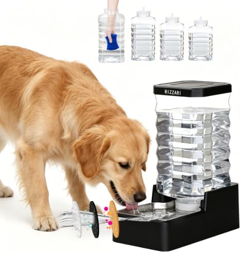 RIZZARI 10L Dog Water Bowl Dispenser:Large Capacity for Multiple Dogs by RIZZARI