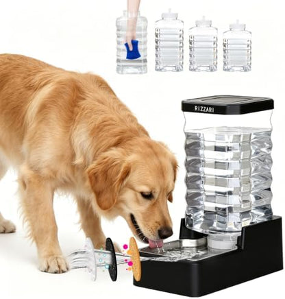 RIZZARI 10L Dog Water Bowl Dispenser:Large Capacity for Multiple Dogs by RIZZARI