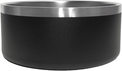 Custom Dog Bowl with Large Name - 304 Stainless Steel, Personalized Engraved, Nonslip, Custom Cat Bowl, Feeder, Pet Supplies, Food (Black, Large -64oz)