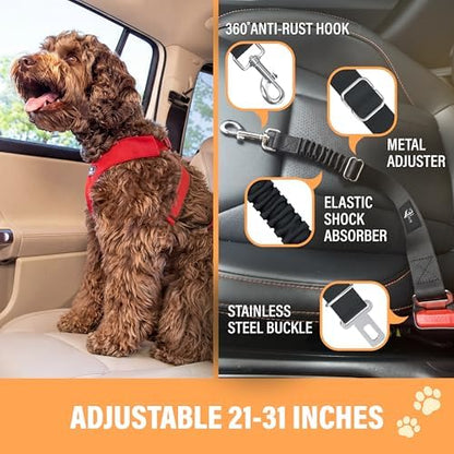 Active Pets Dog Seatbelt, Adjustable Safety Dog Seat Car Harness, Dog Seat Belt for Pets - Durable Dog Seatbelts for Cars - Dog Car Seat Belt for Dogs, Dog seat Belts for Large Dogs, Medium, & Small - Image 4