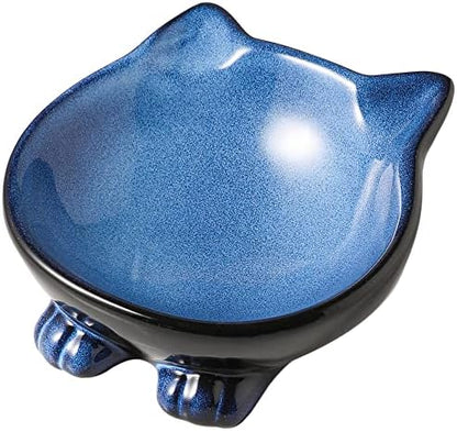 Nihow Ceramic Basic Cat Bowls: 5 Inch Cat Bowl for Food & Water by Nihow