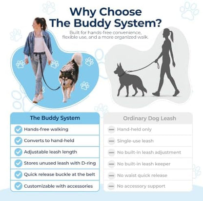 The Buddy System - Hands Free Dog Leash - Regular Dog, Large, Red - Image 5