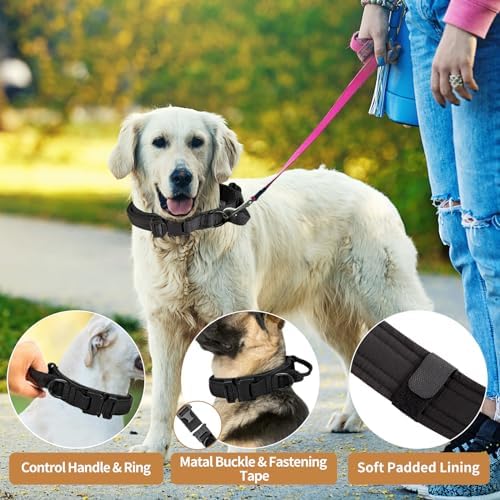Tactical Dog Collar Leash Set,Dog Collar with Controll Handle for Large Dog - Image 4