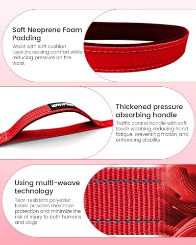 Hands Free Dog Leash & Car Seatbelt Set, Crossbody Leash for Dog Walking - Image 4
