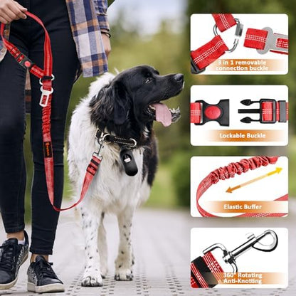 Laqibak Removable Dog Seat Belt Harness for Car, 3 in 1 Pet Seatbelt Leash - Image 5