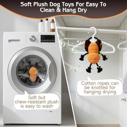 Yipetor Cockroach Squeaky Dog Toy, Puppy Rope Chew Toy for Medium Dogs - Image 5