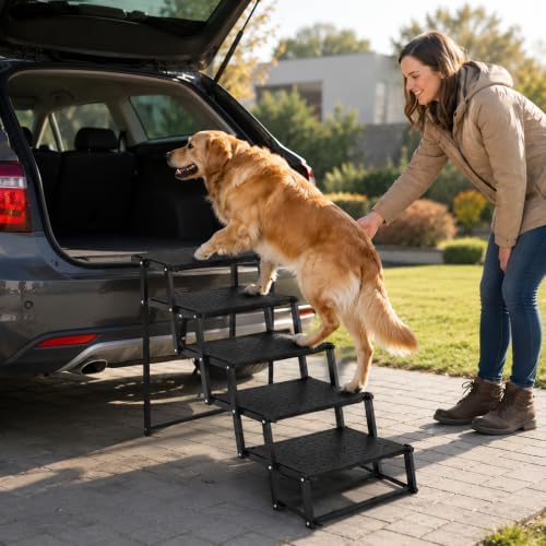 Collapsible Dog Steps for Large Dogs Car Truck SUV by Unknown