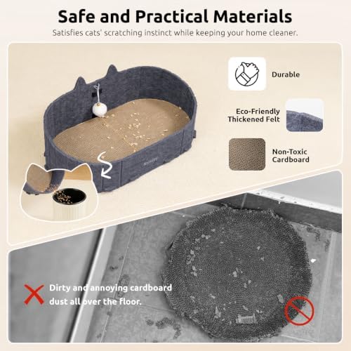 Cat Scratcher Bed for Indoor Cats Cardboard Cat Scratch Couch - Image 3