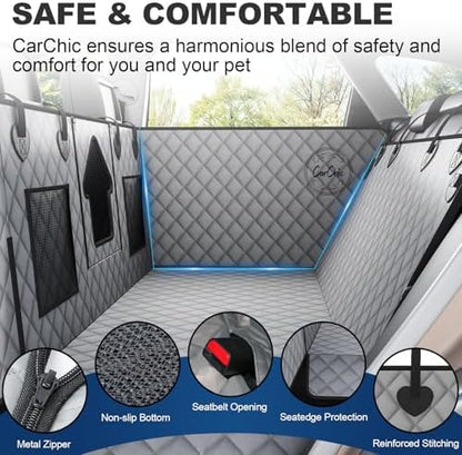 Dog Car Seat Cover for Back Seat - Waterproof Pet Hammock with Embedded Insert Door Protectors (Large for Full-Size Trucks, Large SUvs) - Image 3
