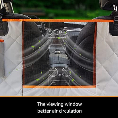 Dog Seat Cover for Tesla Model 3 Waterproof Car Seat Protector with Mesh Window Dog Car Hammock Against Dirt and Fur Anti-Scratch Nonslip Machine Washable Back Seat Cover for Model Y - Image 2