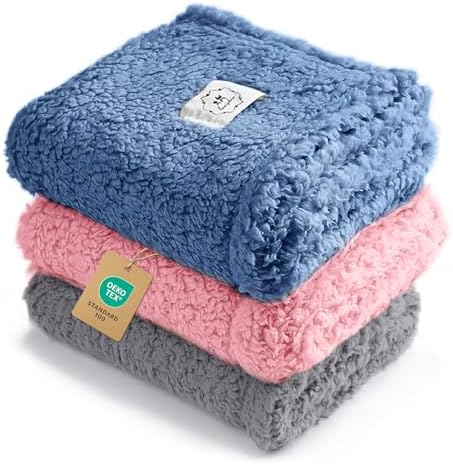 Luciphia 3 Pack Soft Sherpa Fleece Blankets for Dogs Cats Puppies,30"x20" by luciphia