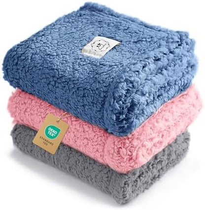 Luciphia 3 Pack Soft Sherpa Fleece Blankets for Dogs Cats Puppies,30"x20" by luciphia