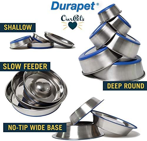Our Pets DuraPet Stainless Steel Non-Slip (Cat Food Bowl or Water Bowl) (Holds up to 1 Cup of Wet or Dry Food) Easy to Clean - Image 7